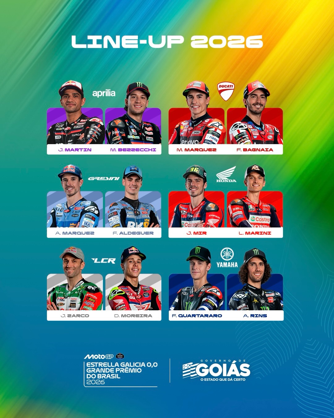 Calendário Temporada 2026